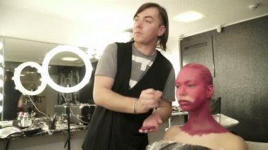 Altın makyaj, yüz-sanat kadınla