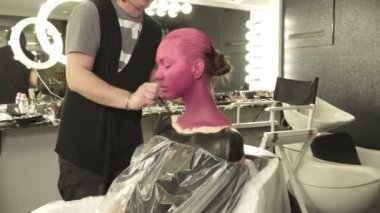 Altın makyaj, yüz-sanat kadınla