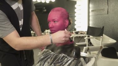 Altın makyaj, yüz-sanat kadınla