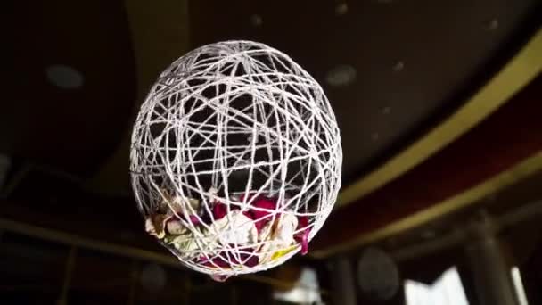 Kreative Dekoration im Restaurant — Stockvideo