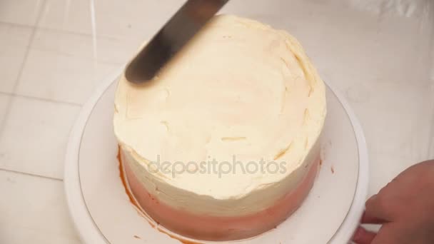 Szakács díszítő torta, a krém felülnézet