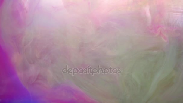 Tinta coloreada en agua textura de fondo abstracta cámara lenta — Vídeos de Stock