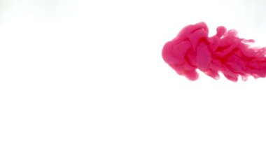 Parlak kırmızı mürekkep su arka plan doku yavaş hareket