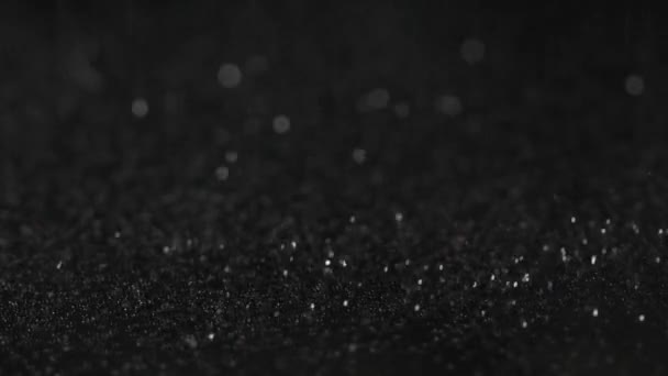 Спаржа на чорному тлі, абстрактний повільний рух — стокове відео