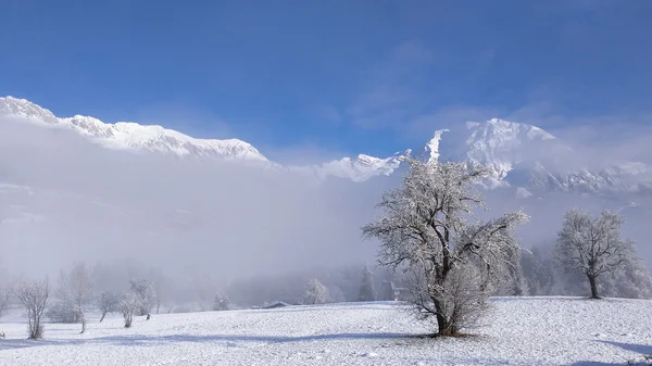 Görünüm Domomiti dağlar, kış