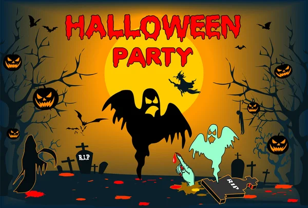 Joyeux Halloween, fantômes, illustration pour enfants . — Image vectorielle