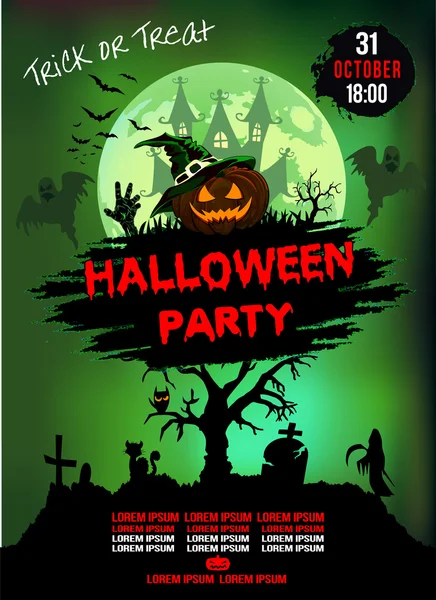 Kabak bir Cadılar Bayramı Partisi Davetiyesi.