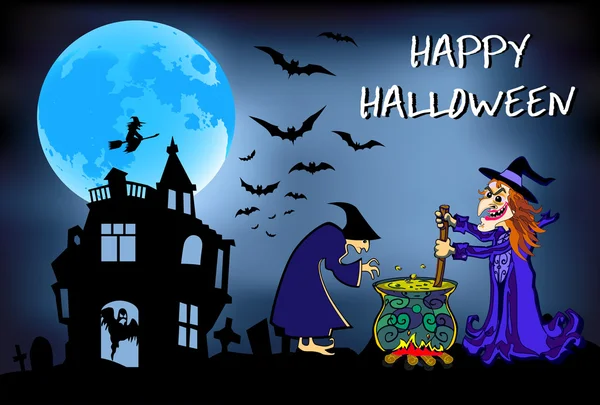 Cadılar Bayramı Cadılar demlemek Bu iksir, poster, renkli resimde