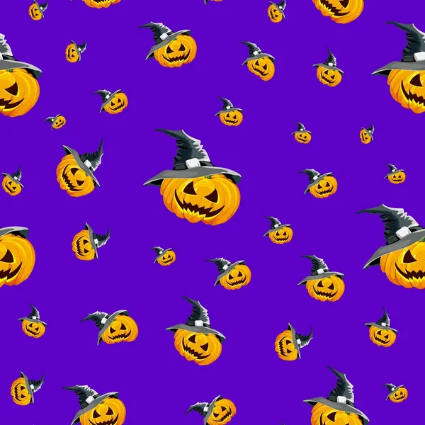 Fond sans couture pour la citrouille de Noël Halloween, la couleur est violet foncé . Vecteur En Vente