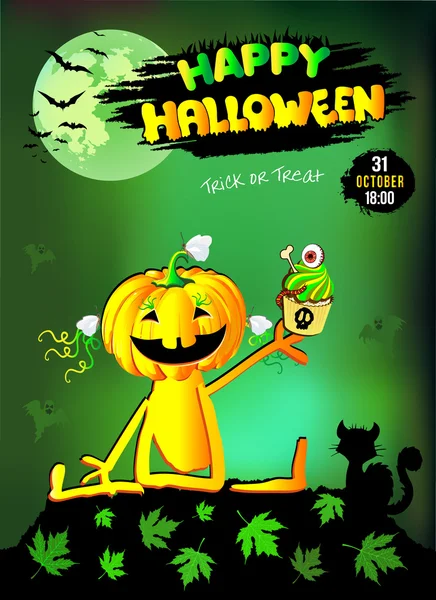 Mutlu Cadılar Bayramı, kabak pasta kızla