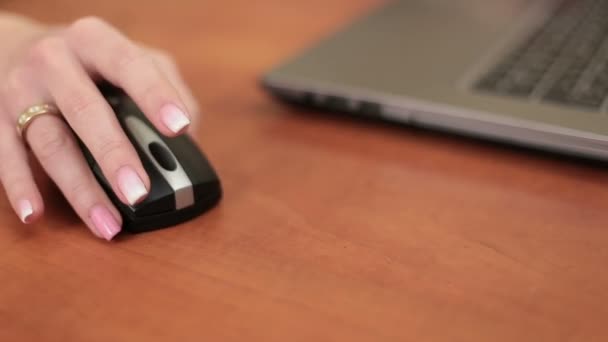 Nainen kädet tai nainen toimistotyöntekijä kirjoittamalla näppäimistöllä — kuvapankkivideo