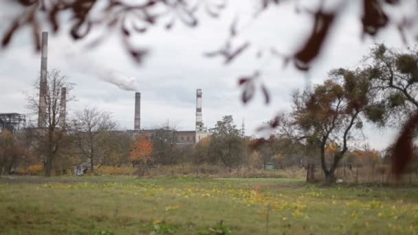 发电厂的工业烟雾 — 图库视频影像