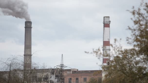 火力发电厂在乌克兰 — 图库视频影像