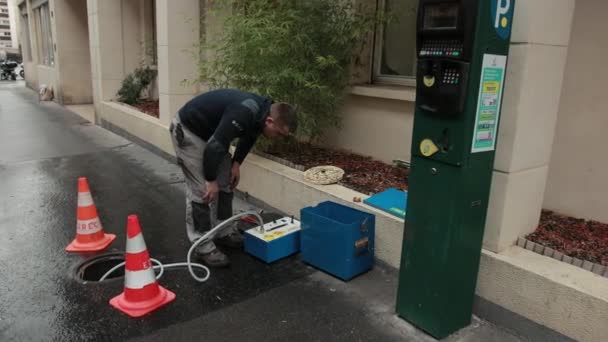 Anordning för rening, kontroll av täthet bygga rör och Risers COMVAC II — Stockvideo