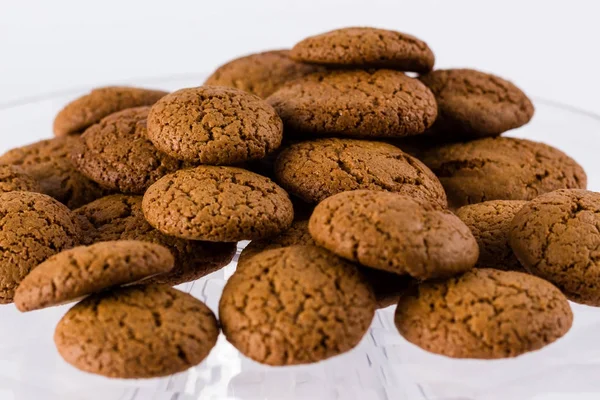 Especulaas caseiras sobre fundo branco — Fotografia de Stock