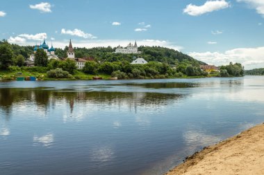 Gorokhovets, Vladimir region. The Klyazma River and Puzhalova mo clipart
