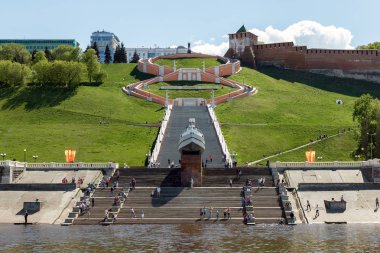 Nijniy Novgorod yerler hakkında Volga Nehri'nden Zafer Bayramı görüntülemek