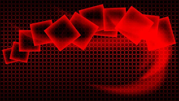 Fondo Rojo Oscuro Abstracto Con Cuadrados — Vector de stock