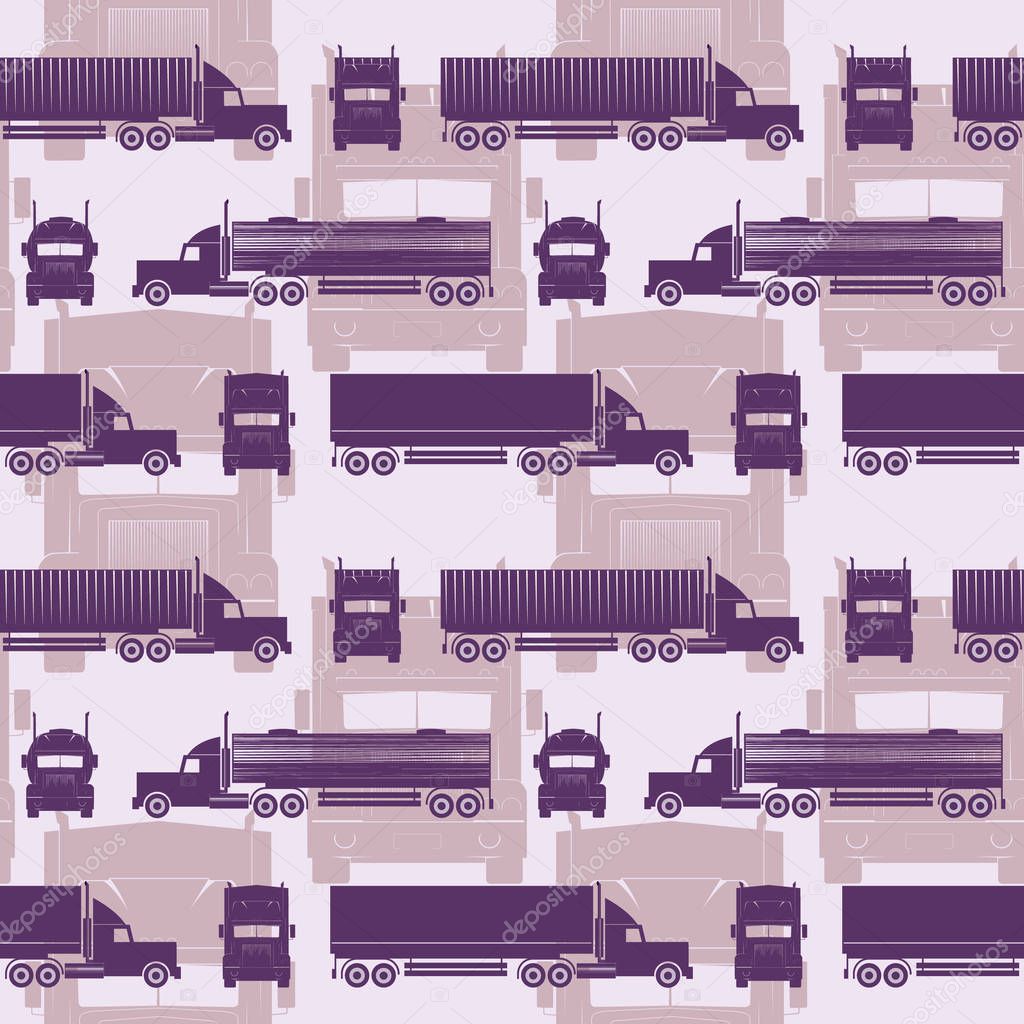 Seamless pattern in the automotive theme.
