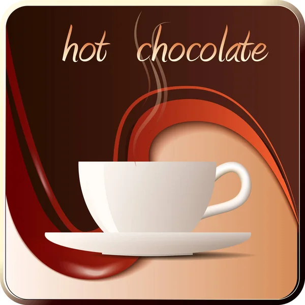 Icono Chocolate Caliente Vector Para Cafetería — Archivo Imágenes Vectoriales