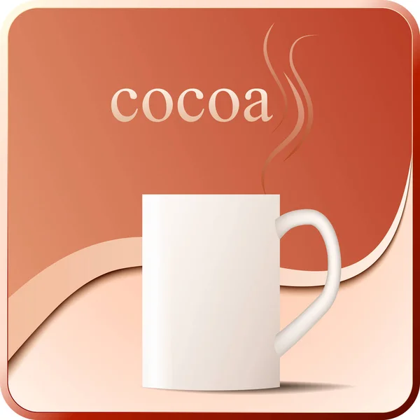 Varm Kakao Vektor Ikon För Café — Stock vektor
