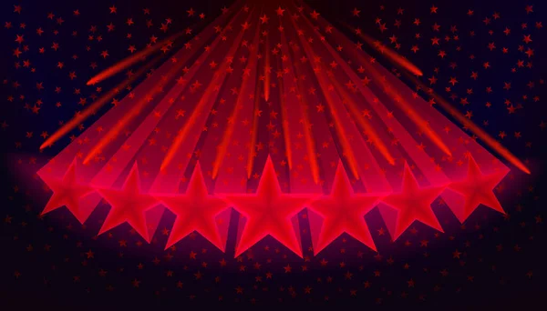 赤い星のベクトルの背景 — ストックベクタ