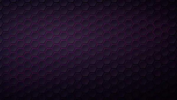 Abstract Dark Violet Hexagonal Futuristic Background — Stock Vector