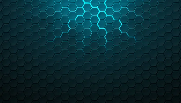 Abstrato Escuro Hexagonal Futurista Fundo — Vetor de Stock