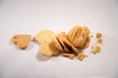 Gıda. kurabiye. Kalp şekli tanımlama bilgisi.