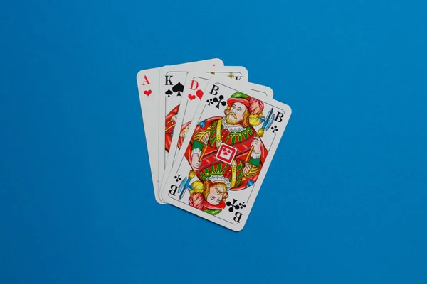 扑克牌从 valt 到 ace 的图片 — 图库照片