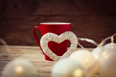 Kalp, garland ve kırmızı Kupası