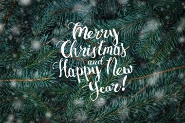 Neşeli Noel ve a mutlu yeni yıl karşı yazıt 