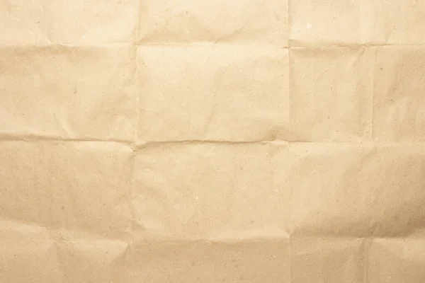 Crumpled Brown Craft Paper Texture Banner Can Used Background Top — Stock Photo, Image