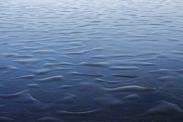 Bella Consistenza Onde Ghiacciate Sul Fiume Può Essere Utilizzato Come — Foto Stock