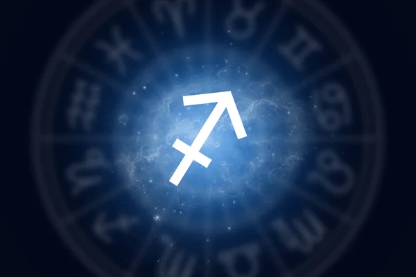 Τοξότης Zodiac Υπογράψει Ένα Φόντο Του Έναστρου Ουρανού Εικόνα Για — Φωτογραφία Αρχείου