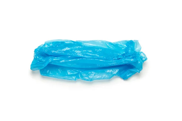 Open Blue Trash Bag Isolated White Background Concept Cleaning Garbage — Stock Photo, Image