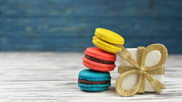Sweet delicious cookies macarons — Stock Photo, Image