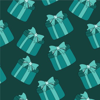 yay yeşil kırmızı arka plan ile ambalaj dekorasyon hediye kutusu