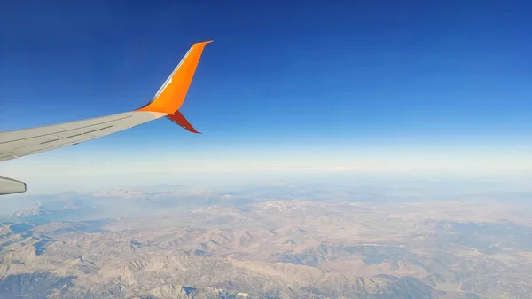 Piękny widok z okna samolotu — Zdjęcie stockowe
