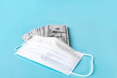 Tıbbi maske ve Amerikan banknotunun geçmişi. Koronavirüs salgını..