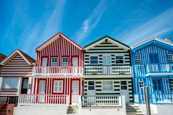 renkli evler costa nova, aveiro, Portekiz
