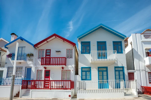 renkli evler costa nova, aveiro, Portekiz