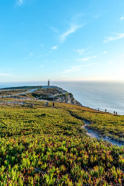 Cabo da Roca (Cape Roca) Batı Portekiz Atlantik kıyılarının görünümü