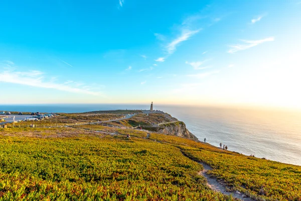 Veduta della costa atlantica di Cabo da Roca (Capo Roca) nel Portogallo occidentale — Foto Stock