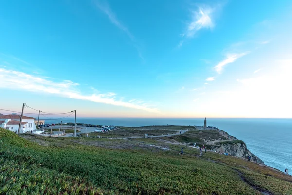 Cabo da Roca (Cape Roca) Batı Portekiz Atlantik kıyılarının görünümü — Stok fotoğraf