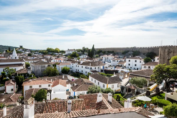 Obidos Portugal.  view of Obidos, Obidos is an ancient medieval Portuguese village, from the 11th century, still inside castle walls. Obidos, Portugal. — Stock Photo, Image