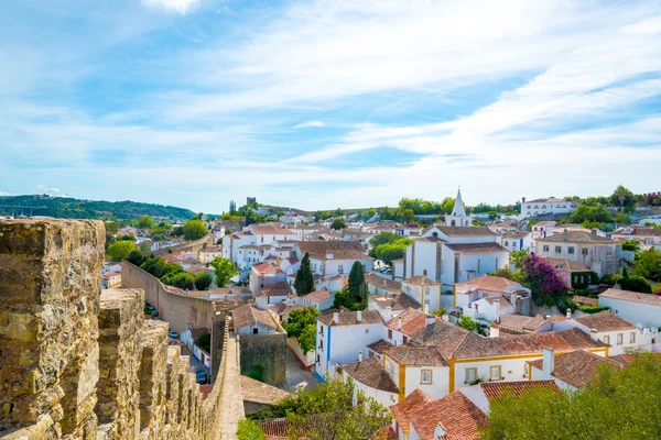 Obidos Portekiz. bir antik Ortaçağ Portekizce köyden, kale duvarları hala içeride 11.asır Obidos, Obidos görünümüdür. Obidos, Portekiz.