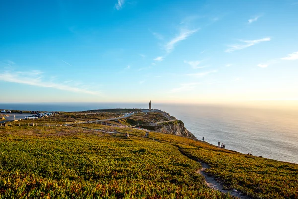 Cabo da Roca (Cape Roca) Batı Portekiz Atlantik kıyılarının görünümü — Stok fotoğraf