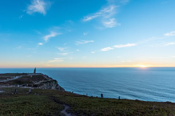 Cabo da Roca (Cape Roca), Portekiz, anakara Avrupa'nın en batıdaki nokta görünümünü. — Stok fotoğraf