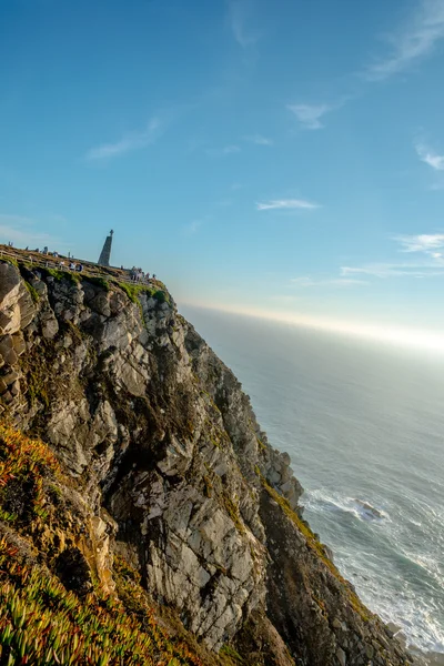 Cabo da Roca (Cape Roca), Portekiz, anakara Avrupa'nın en batıdaki nokta görünümünü. — Stok fotoğraf